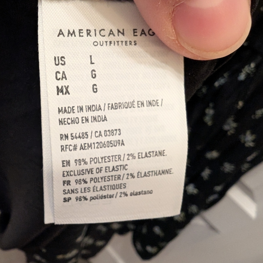 American Eagle Outfitters Black Floral Puff-Sleeve Maxi Dress - Picture 7 of 7